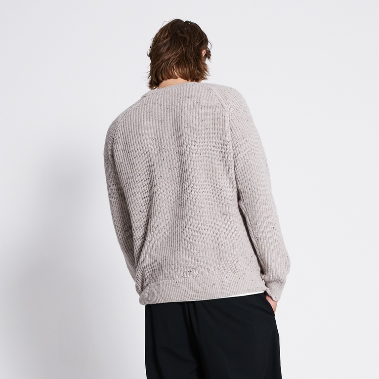 Rib-knit sweater "Rob Twisted 2.0" Beige